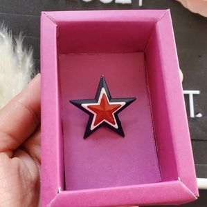 Red and Blue Star Brooch